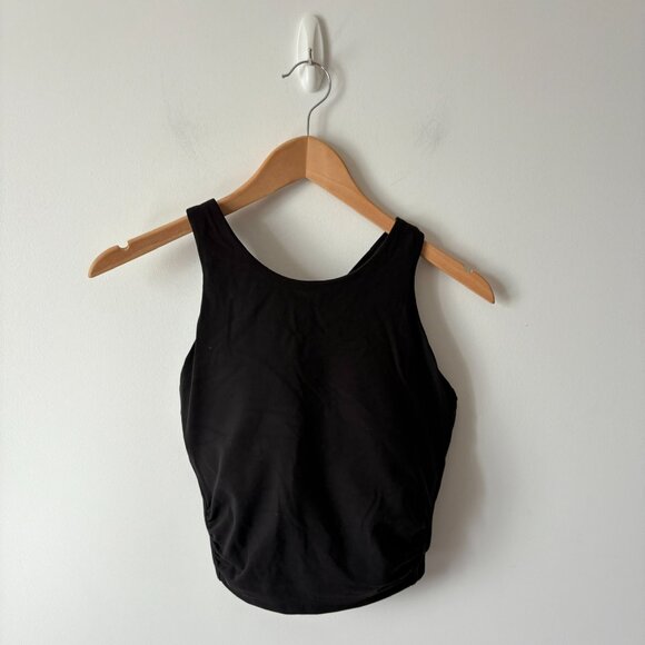 Athleta Conscious Twist Crop Top Sports Bra Black Size Small - Picture 4 of 6